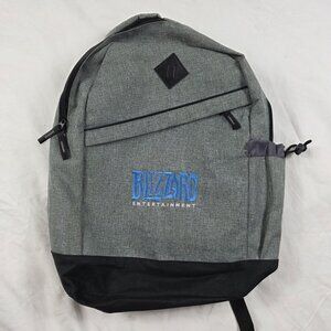 Blizzard Entertainment Backpack Gray Black Lightweight Multi Compartment Bag